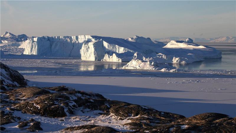 Eisberge in der Nähe des westgrönländischen Ortes Ilulissat. Trump erhebt erneut Besitzansprüche auf Grönland. 