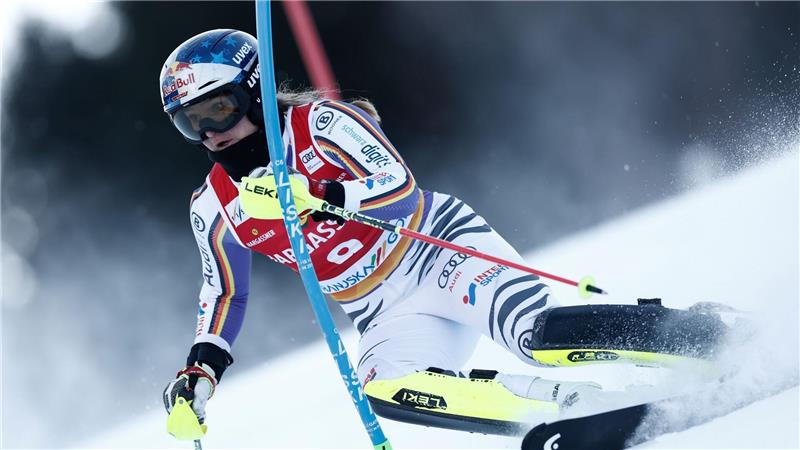 Emma Aicher belegte im Slalom von Kranjska Gora Rang acht.