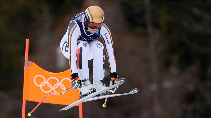 Emma Aicher war nur 0,04 Sekunden langsamer als Siegerin Breezy Johnson.