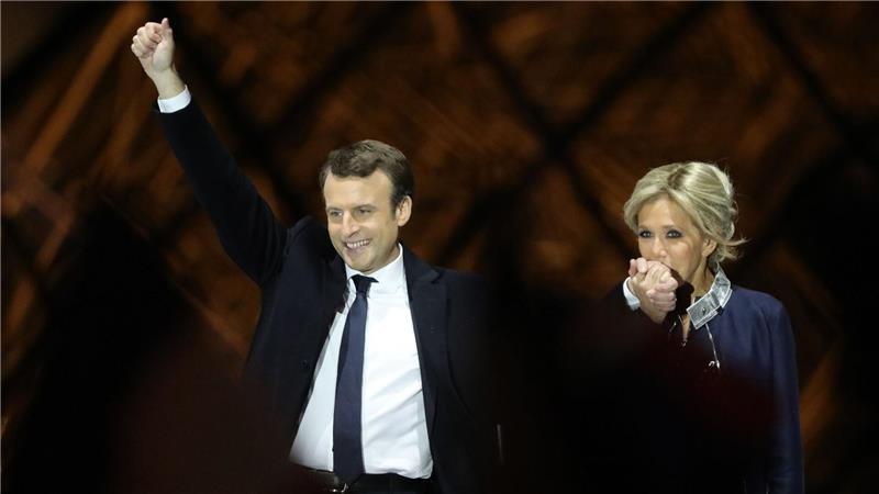 Brigitte Macron: Zwischen Zurückhaltung und derben Worten Emmanuel Macron wurde 2017 französischer Präsident. (Archivbild)