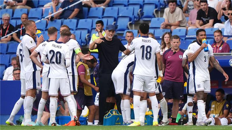 Englands Nationaltrainer Thomas Tuchel war lange Zeit mit seiner Mannschaft nicht zufrieden.