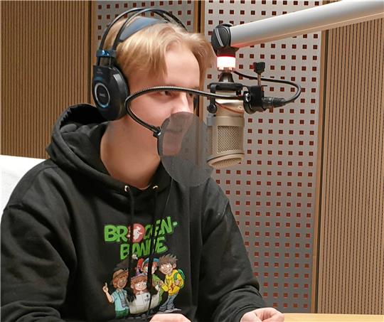 Erik Bolik spricht in „Das Geheimnis von Sorgemoos“ die Rolle des Luke Wild. Foto: Privat