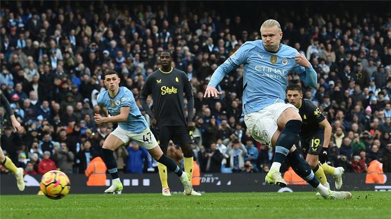 Erling Haaland verschoss gegen den FC Everton einen Elfmeter.