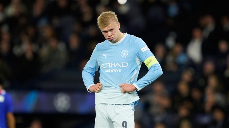 Erling Haaland von Manchester City reagiert.