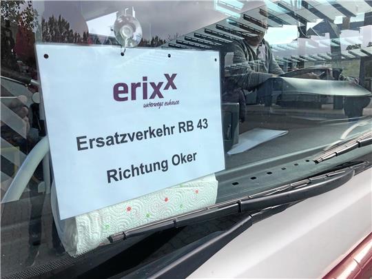 „Ersatzverkehr“ mit dem Bus.  Foto: Stade