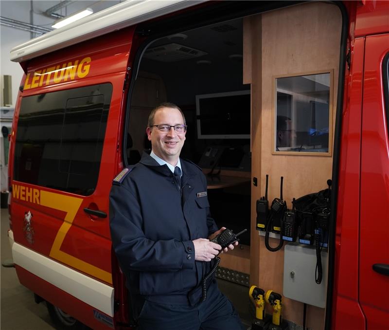 „Es macht mir Spaß“, sagt Markus Finck, Stadtbrandmeister von Clausthal-Zellerfeld, über seine neue Position. Für seine erste Amtszeit habe er viele Ideen. Foto: Bode