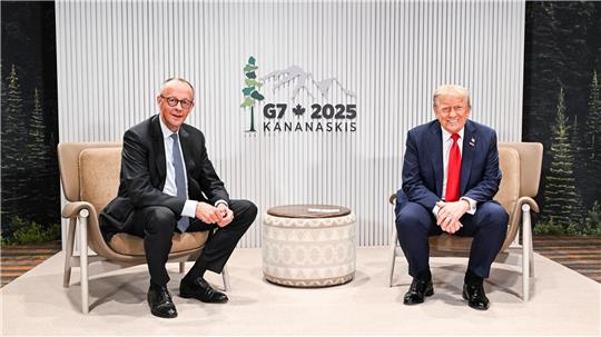 Es war das zweite Treffen innerhalb von zwei Wochen zwischen Merz und Trump.