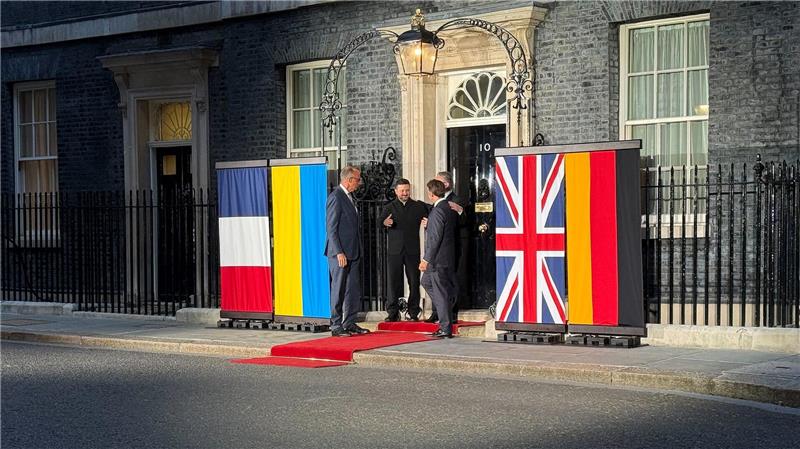 Europäische Solidarität für die Ukraine in London.