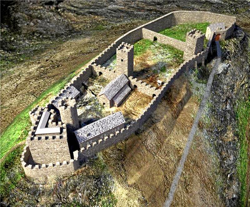 Bad Harzburger Burgen: Von Opferstätte bis Kriegsschauplatz Exakt so wie hier wird die Festungsanlage auf dem Großen Burgberg wohl nie ausgesehen haben. Wohl aber so ähnlich. Bei der Darstellung handelt es sich um eine Animation, in der alle bisherigen Ausgrabungsfunde zusammengeflossen sind. Größe und Mauerführung allerdings stimmen. Darstellung: Philipp Matschoß