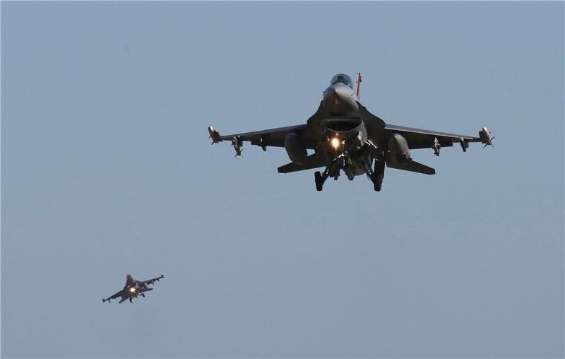 F-16-Kampfjets der US-Luftwaffe bei einer Luftwaffenübung in Südkorea.