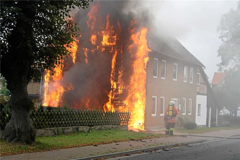 Fassadenbrand in Dörnten