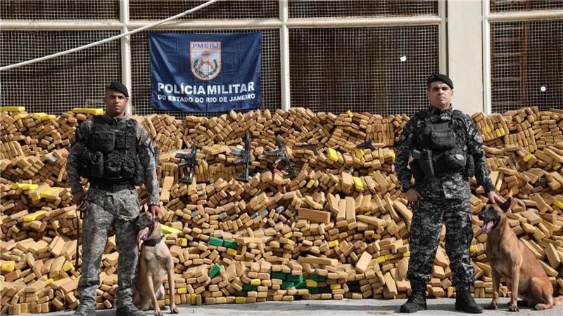 Fast 50 Tonnen Marihuana hat die Polizei in der brasilianischen Millionenmetropole Rio de Janeiro sichergestellt.