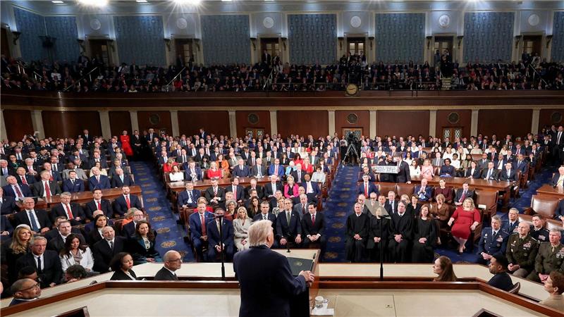 Trumps Rede zur Lage der Nation: Was er sagte und was nicht Fast zwei Stunden lang redete Trump vor dem Kongress.