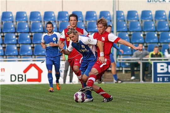 Fast zwölf Jahre ist es her: Justin Eilers (2. v. re.) gab für den GSC 08 im Pokalspiel gegen den TSV Havelse seinen Einstand. Foto: GZ-Archiv