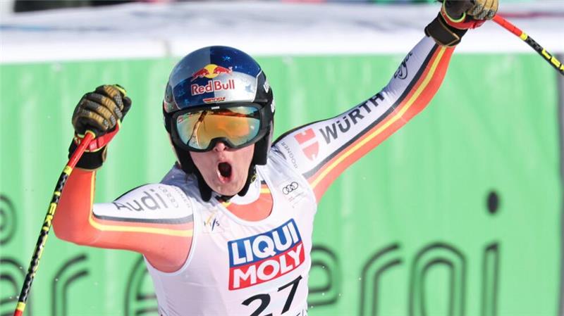 Erster Podestplatz: Aicher überrascht als Abfahrtszweite Feiert ihren ersten Podestplatz im Weltcup: Emma Aicher.