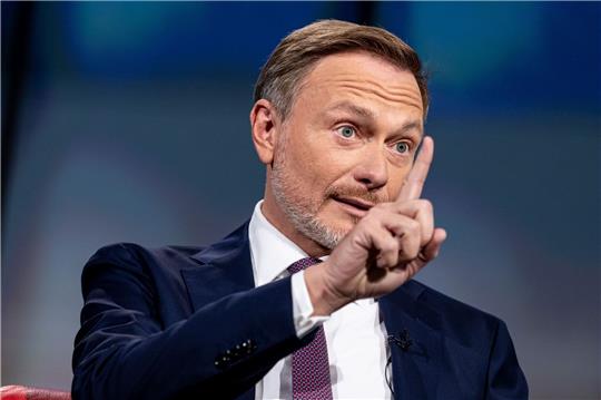 Finanzminister Christian Lindner beim ARD-Sommerinterview.