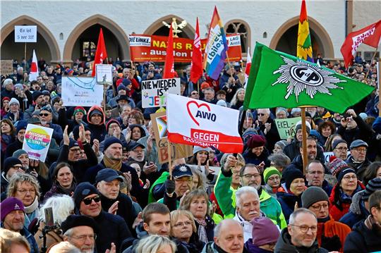 Flagge zeigen für Demokratie: Am 27. Januar ist der Marktplatz voll. Archivfoto: Epping