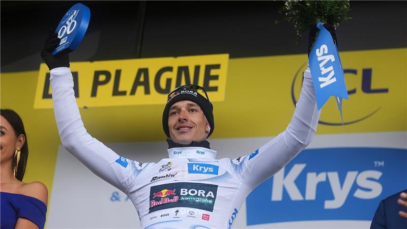 Florian Lipowitz hat auf der 19. Etappe der Tour de France den dritten Platz und das Weiße Trikot verteidigt. 