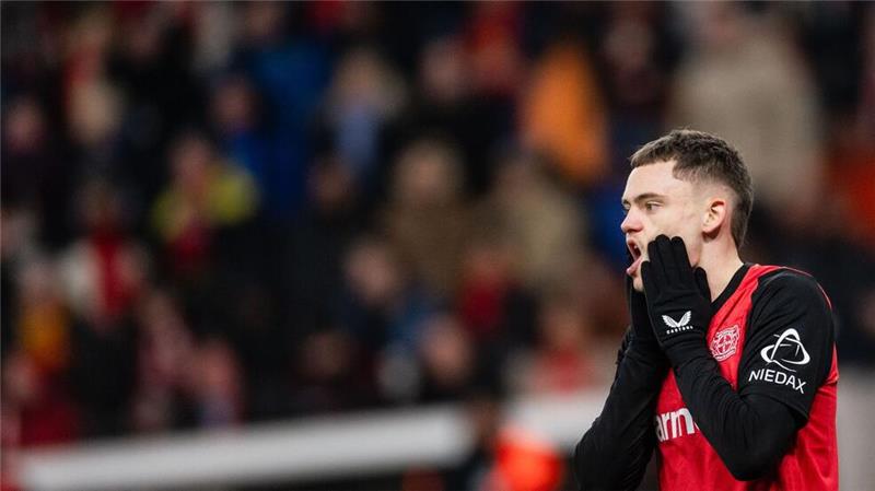 Von Leverkusen dominiert: Bayerns Meisterstück mit Makel Florian Wirtz kann nicht fassen, dass Bayer Leverkusen trotz drückenden Dominanz nicht gewann.