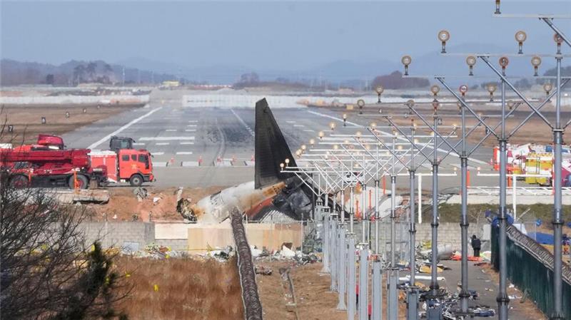 Flughafen in Südkorea nach tödlichem Unglück durchsucht Flug 7C2216 meldete vor der Bruchlandung einen Vogelschlag.