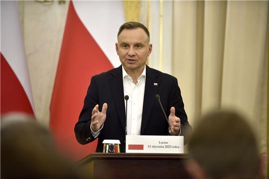 Fordert, dass Kampfpanzer zeitnah an die Ukraine überstellt werden: Andrzej Duda.