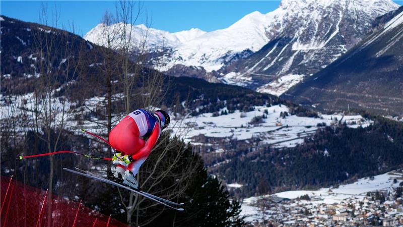 Franjo von Allmen zeigt auf der schwierigen Stelvio-Piste eine bärenstarke Fahrt.