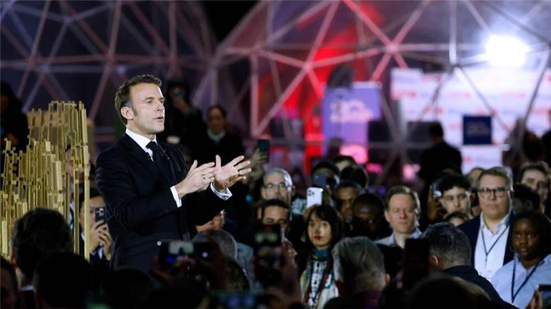 Frankreichs Präsident Macron sieht sein Land als einen Vorreiter bei der Entwicklung von KI.