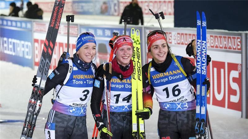Franziska Preuß, Julia Tannheimer und Vanessa Voigt überzeugten zuletzt in Finnland.