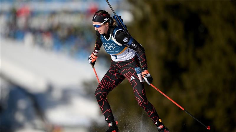 Franziska Preuß hatte noch keinen Grund zum Jubeln in den olympischen Einzelrennen.