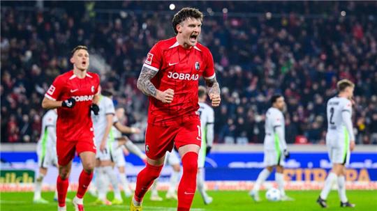 Freiburgs Lukas Kübler erzielte gegen Wolfsburg einen Doppelpack.