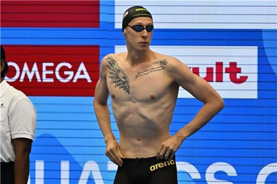 Freistilschwimmer Florian Wellbrock vor dem Rennen in Fukuoka.