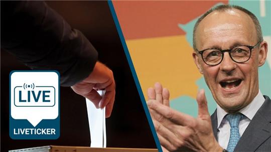 Friedrich Merz (CDU), Parteivorsitzender und Kanzlerkandidat, spricht im Konrad-Adenauer-Haus nach der Prognose zum Ergebnis der Bundestagswahl.
