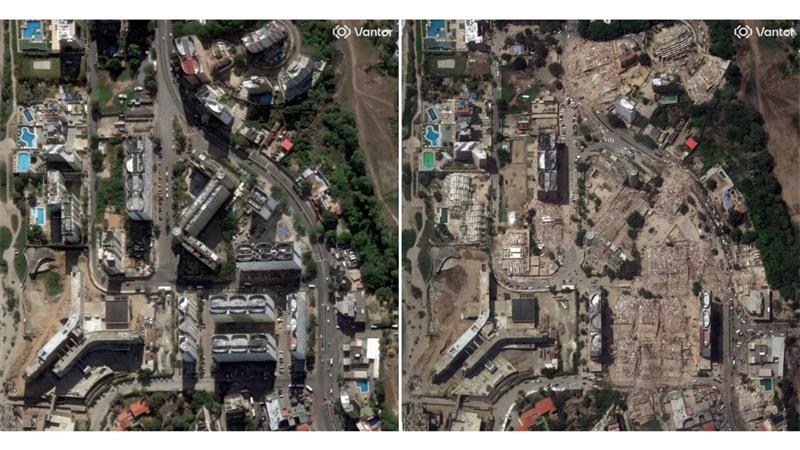 „Kritische Stunden“ für Suchteams nach Beben in Venezuela Früher und heute: Die Erdbeben haben verheerende Schäden verursacht.