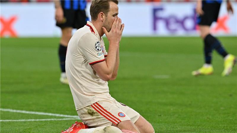 Bayern brauchen wieder eine magische Nacht in San Siro Frust pur: Harry Kane nach seinem Schuss an den Außenpfosten im Hinspiel.