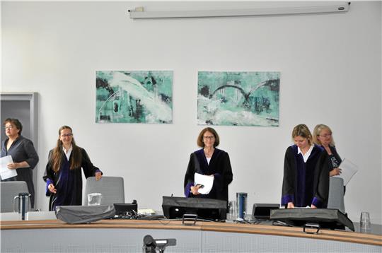 Fünf Richterinnen der Ersten Kammer unter Vorsitz von Astrid Karger (Mitte) urteilen über die Goslarer Oberbürgermeisterwahl.