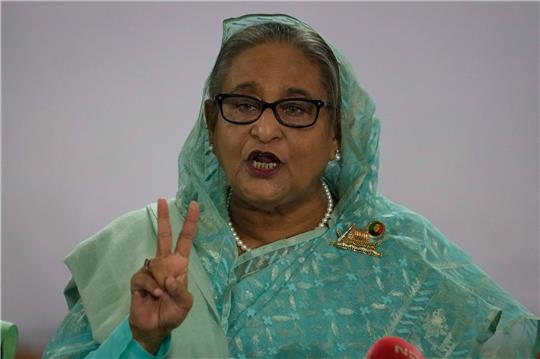 Fünfte Amtszeit: Sheikh Hasina bleibt die Premierministerin von Bangladesch.