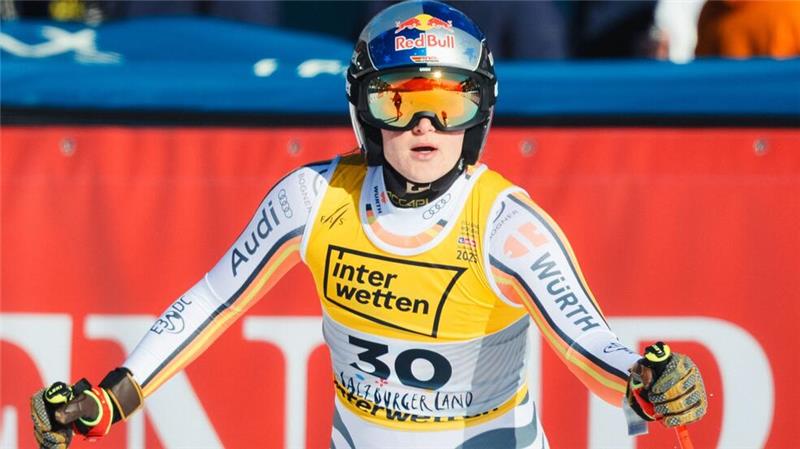 Keine WM-Medaille: Ski-Hoffnung Aicher mit Startnummern-Pech Fuhr mit der hohen Startnummer 30 auf den sechsten Rang: Emma Aicher.