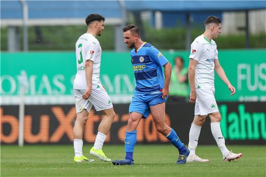 Fußball: 2. Bundesliga, SpVgg Greuther Fürth - Eintracht Braunweig, 32. Spieltag, Sportpark Ronhof Thomas Sommer. Robin Krauße (M) von Eintracht Braunschweig geht nach seinem Platzverweis mit Roter Karte vom Feld.
