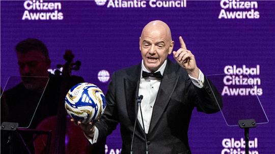 Fußball-Weltverbandschef Gianni Infantino spricht auch über politische Themen. 
