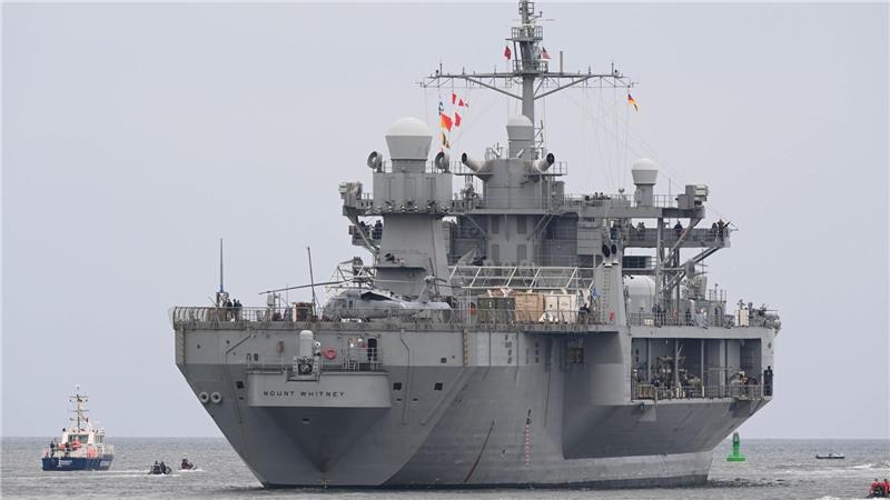 Nato-Manöver Baltops endet in Kiel Geführt wurde das Nato-Ostsee-Manöver vom US-Führungsschiff „Mount Whitney“. (Archivbild)