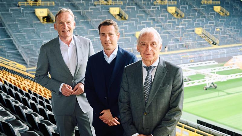 Gemeinsam auf einem Bild dürfte man Hans-Joachim Watzke (l) und Reinhold Lunow (r) derzeit kaum mehr sehen