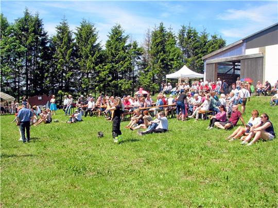 Gerade bei schönem Wetter ist beim Wiesenblütenhoffest stets viel los: Auch für das Wochenende sind die Vorhersagen gut. Die Meteorologen rechnen mit Sonnenschein.  Archivfoto: Siebeneicher