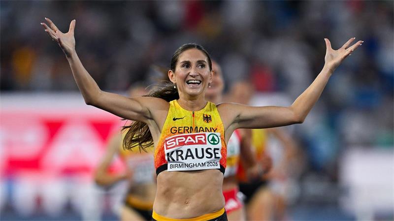 Goldener Abend: Neugebauer und Krause gewinnen EM-Titel Gesa Krause feierte ihren dritten EM-Titel.