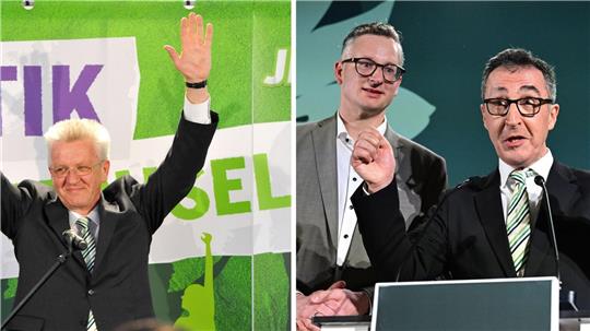 Geschenk mit Symbolkraft: Özdemir trägt die selbe Krawatte wie Kretschmann 2011. 