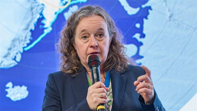 Experten: Künftig mehr Hitzewellen in Deutschland Gesine Mollenhauer, Vizedirektorin am Alfred-Wegener-Institut, spricht während des 16. Extremwetterkongresses.