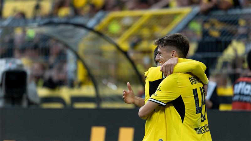 Neue BVB-Griechen glänzen: Dortmund siegt gegen HSV Giannis Konstantelias (r) tat dem Spiel des BVB sehr gut.