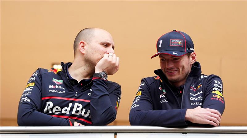 Gianpiero Lambiase (l) wird Red Bull und Max Verstappen verlassen. (Archivbild)