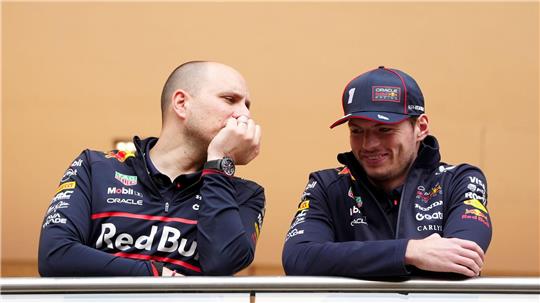 Gianpiero Lambiase (l) wird Red Bull und Max Verstappen verlassen. (Archivbild)