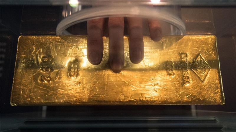 Wie sicher ist Deutschlands Gold in den USA? Gold zum Anfassen im Geldmuseum der Bundesbank. (Archivbild)