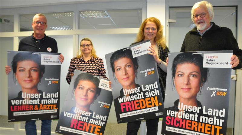 Goslarer Unterstützer für das Bündnis Sahra Wagenknecht Goslarer Unterstützer für das Bündnis Sahra Wagenknecht (v.l.): Gerhard Stein, Susan Hartmann, Silke Paul und Diethard Heindorf.